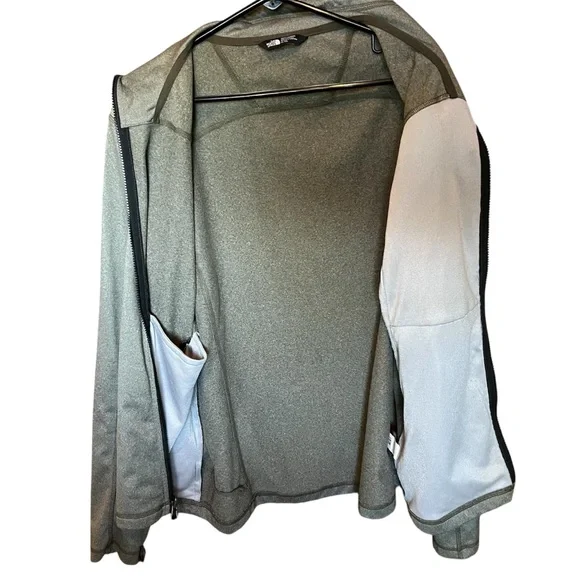 NORTH FACE Mens XL Jacket Knit Lightweight Jacket Zip 3 Pocket + 1 Inside Gray - Picture 3 of 8